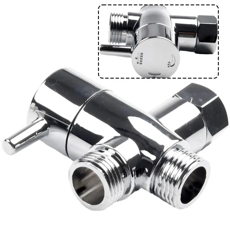 3 Way Shower Head Diverter Valve G1/2 Three Function Switch Adapter Connector