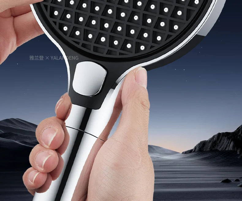15CM Big Panel High Pressure Shower Head With Filter 3 Modes