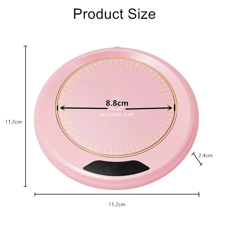 Thermostatic Heating Coaster USB Home Heating Coaster 3-speed Adjustment Heating 55 Degrees Constant Temperature
