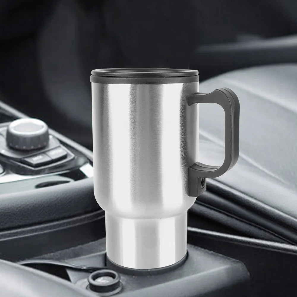 12V 450ml Electric Heating Car Kettle , Stainless Steel Vehicle Heating Cup