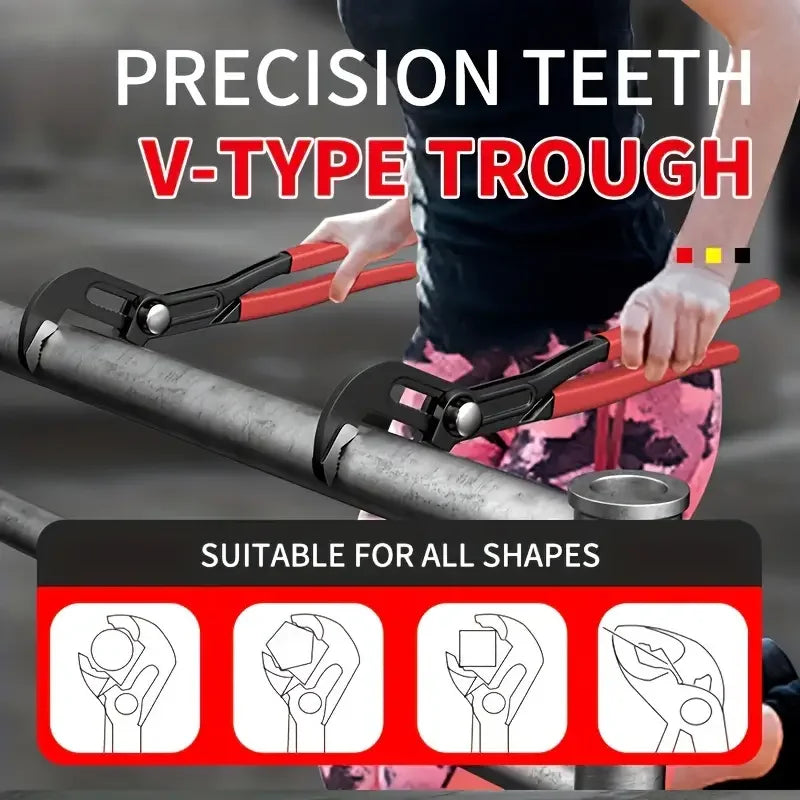 Adjustable Multifunctional Pump Pliers, Large Opening Pipe Pliers, Multipurpose Power Pliers for Plumbing & DIY Projects