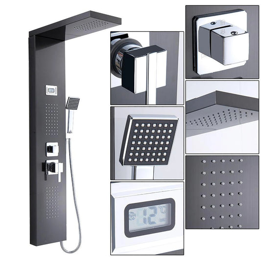 Bathroom Shower Panel Rain Waterfall Spray with Handshower Kit