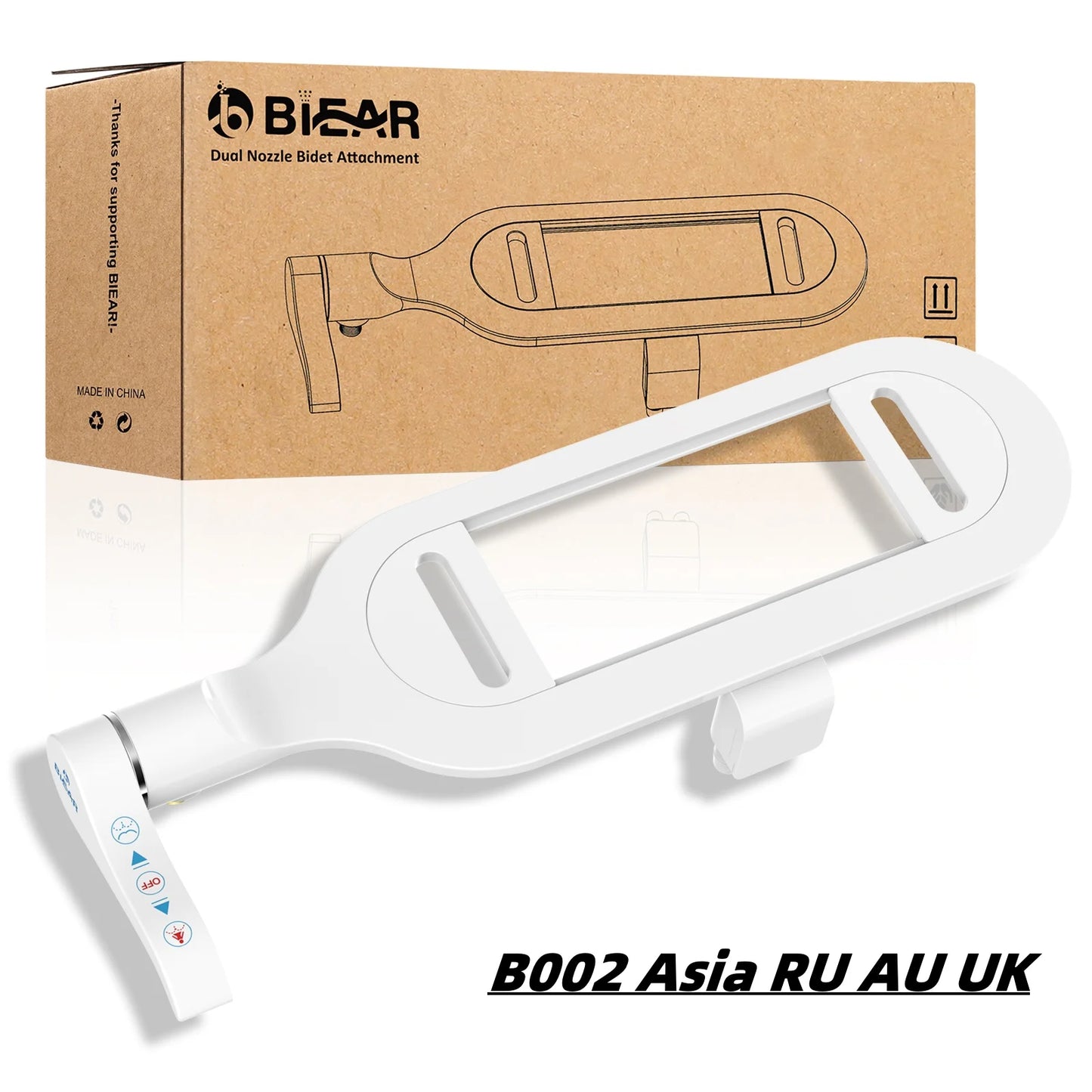 Ultra-Slim Bidet Attachment, Posterior&Feminine Wash-(Retractable Dual Nozzles), Non-Electric Bidet Attachment for Toilet Seat