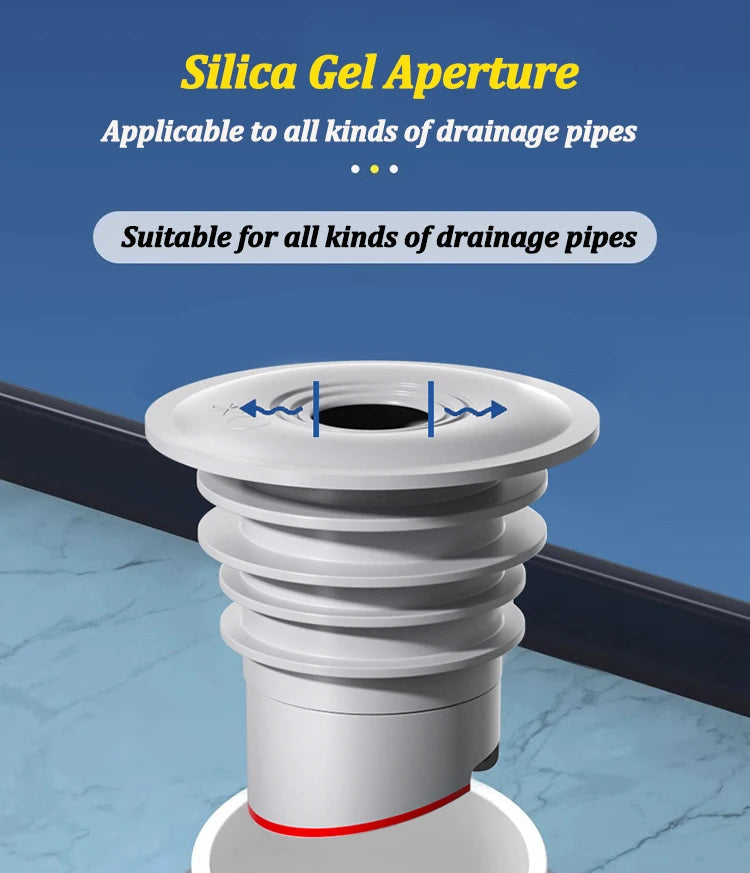 Silicone Bathroom Sewer Seal Ring Kitchen Sink Sewer Pipe Plug Washing Machine Anti-odor Leakage Floor Drain Connector Stopper