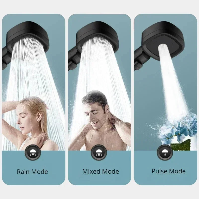 Shower Booster Showerhead Powerful Booster Modes Handheld Showers Head