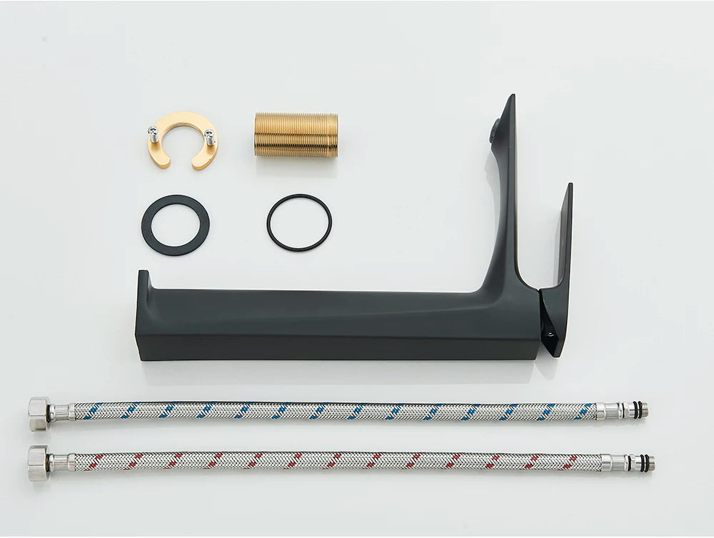Black Bathroom Faucet Deck Mounted Bathroom Sink Mixer Tap Single Lever Faucets Chrome/White/Grey/Brushed Gold