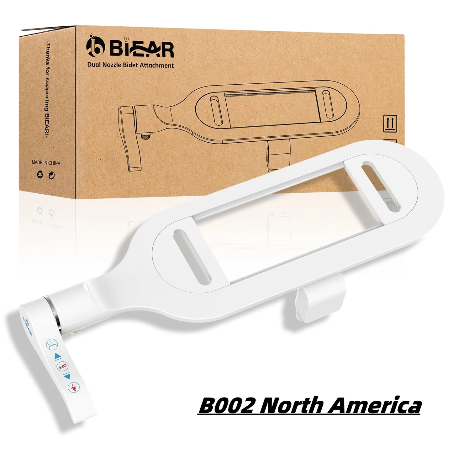 Ultra-Slim Bidet Attachment, Posterior&Feminine Wash-(Retractable Dual Nozzles), Non-Electric Bidet Attachment for Toilet Seat