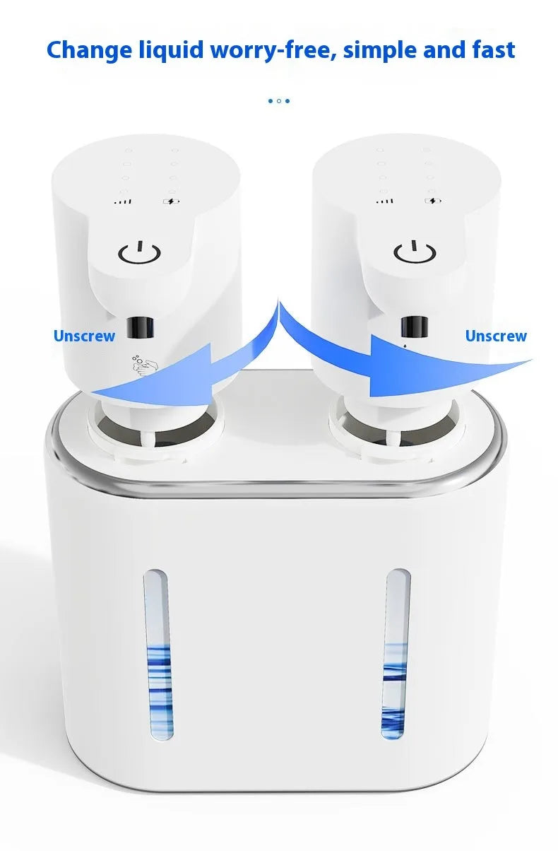 New large capacity automatic induction soap dispenser foam machine double head soap dispenser wall mounted hand sanitizer