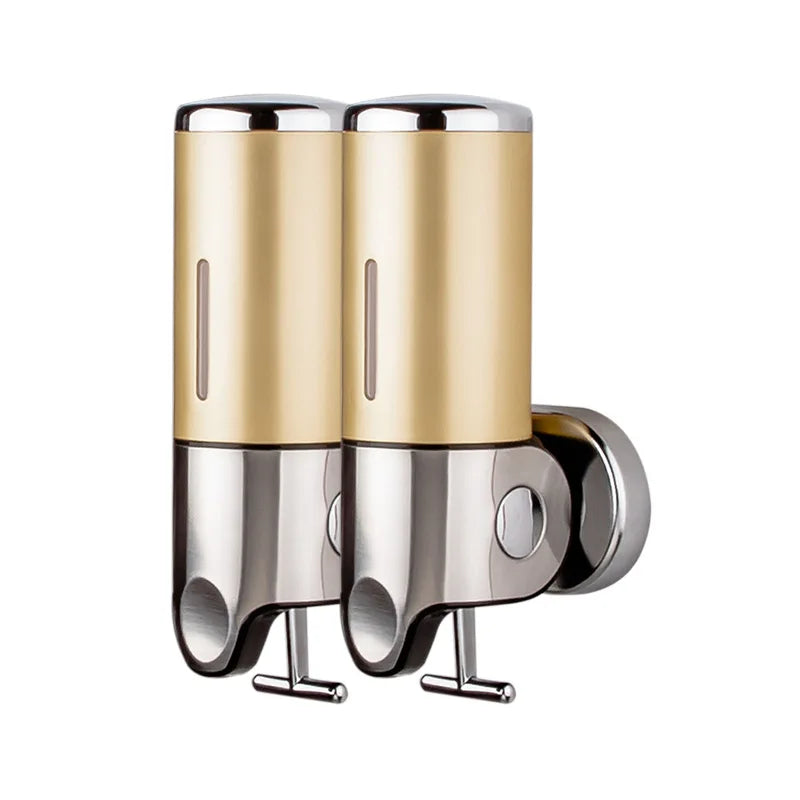 500ML Shampoo Soap Liquid Dispenser Single/Double/Triple Wall Mounted Square Manual Shower Shampoo Liquid Dispenser