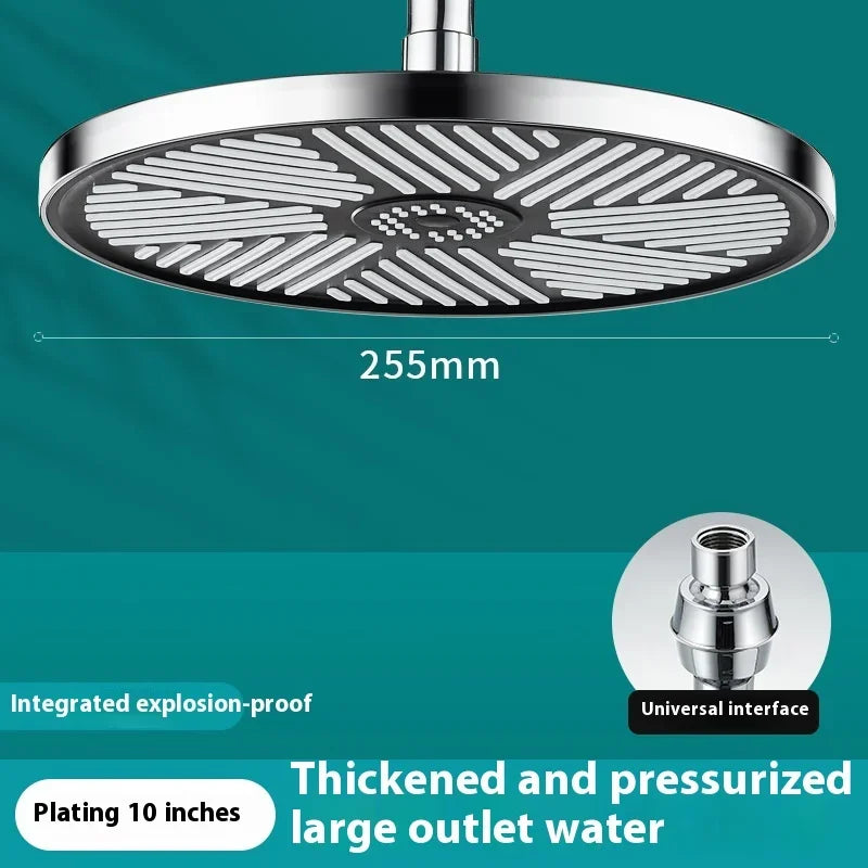 10 Inch Big Panel Rainfall Shower Head ,High Pressure, Water Saving