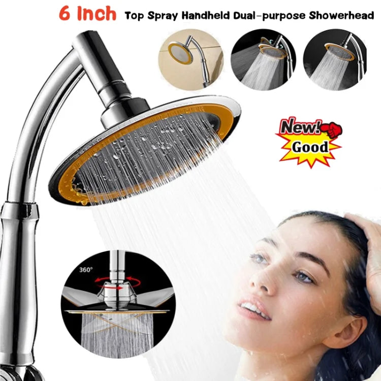 6 Inch High Pressure 360 Degrees Rotation Large Round Big Rainfall Sprayer