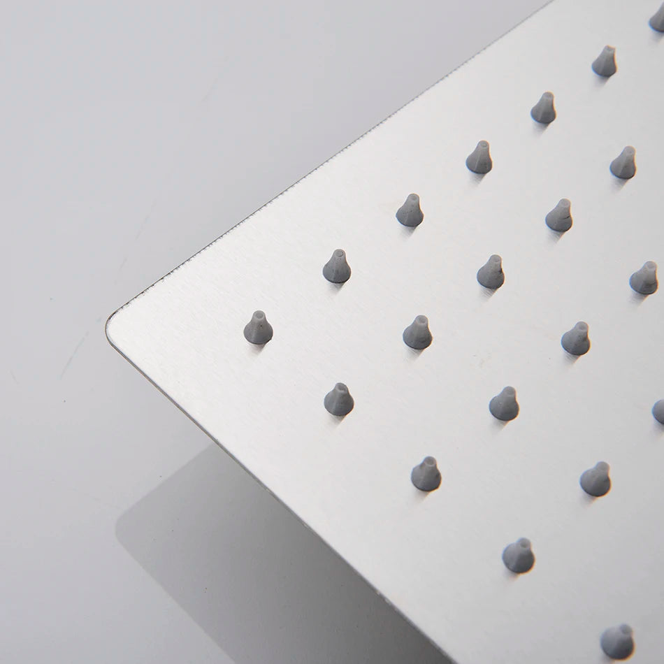Rainfall Shower Head 8"/10"/12" Square Bathroom Ultrathin . Wall Mounted