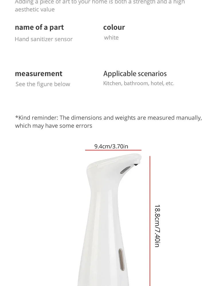 Automatic Sensor Soap Dispenser White High Quality