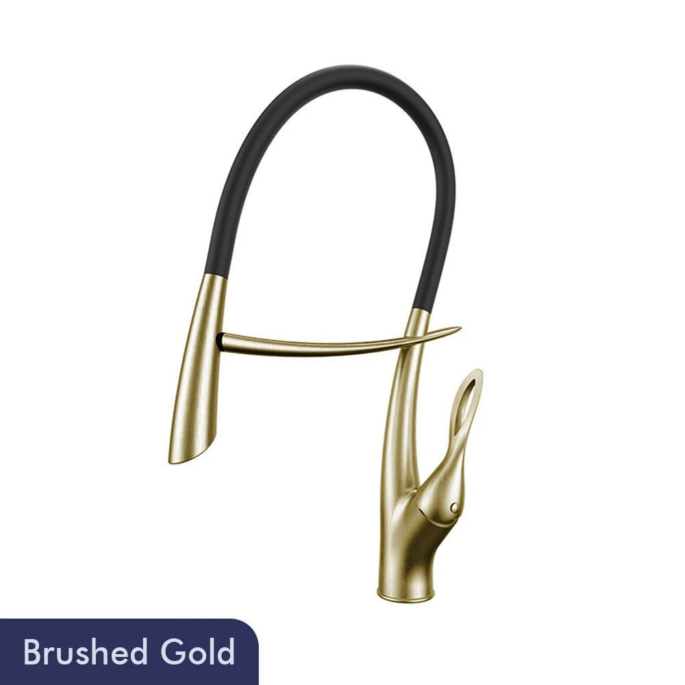 Pull Out Sensor Kitchen Faucet Single Handle Digital Display Intelligent Control