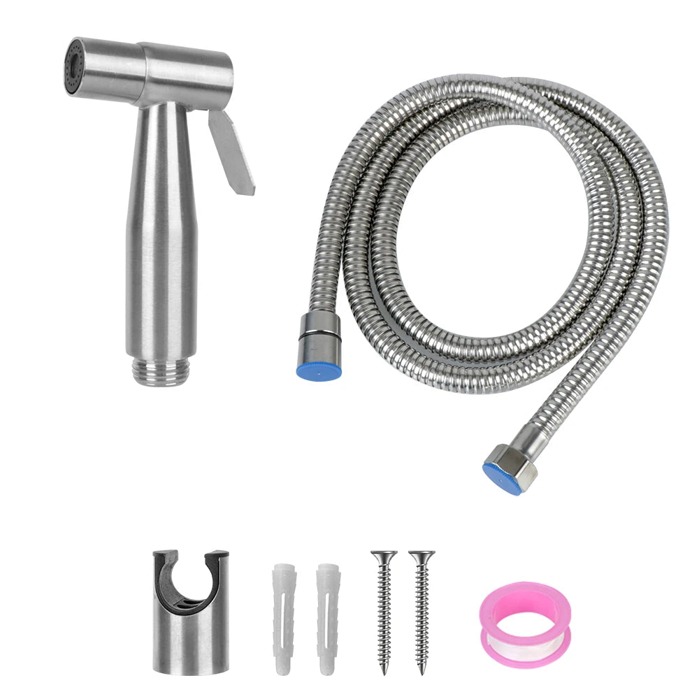 Bidet sprayer set For toilet ,hand sprayer self cleaning Hand Bidet faucet Stainless Steel
