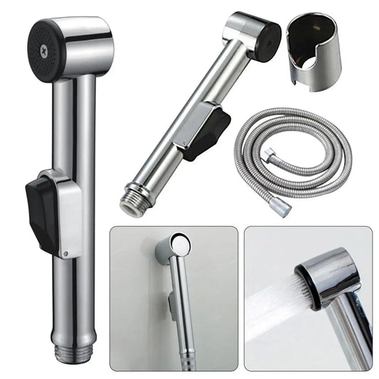 Handheld Hose Spray Shower Head Toilet Douche Bidet Head Bathroom Shower Stainless Steel