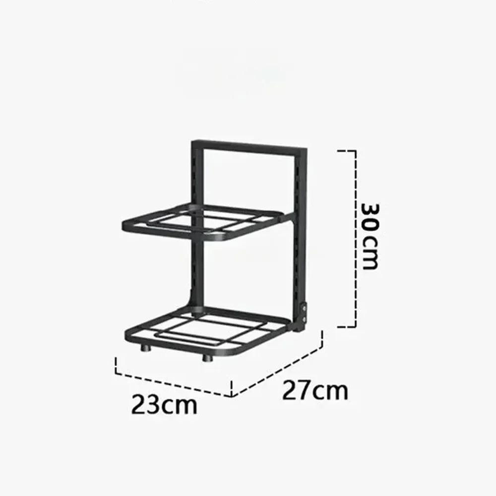 Kitchen Under Sink Pot Holder Multilayer Frying Pan Rice Cooker Seasoning Storage Rack Adjustable Stainless Steel Organizer