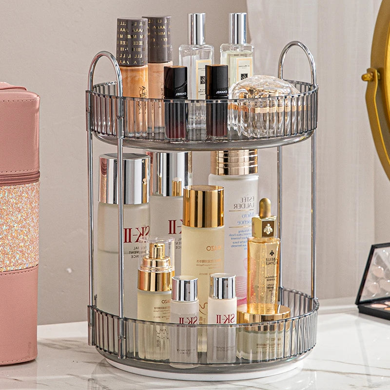 Rotating Makeup Organizer for Vanity 3 Tier Skincare Organizers