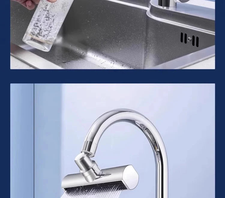 Kitchen Waterfall Three-mode Universal Swivel Extension Faucet