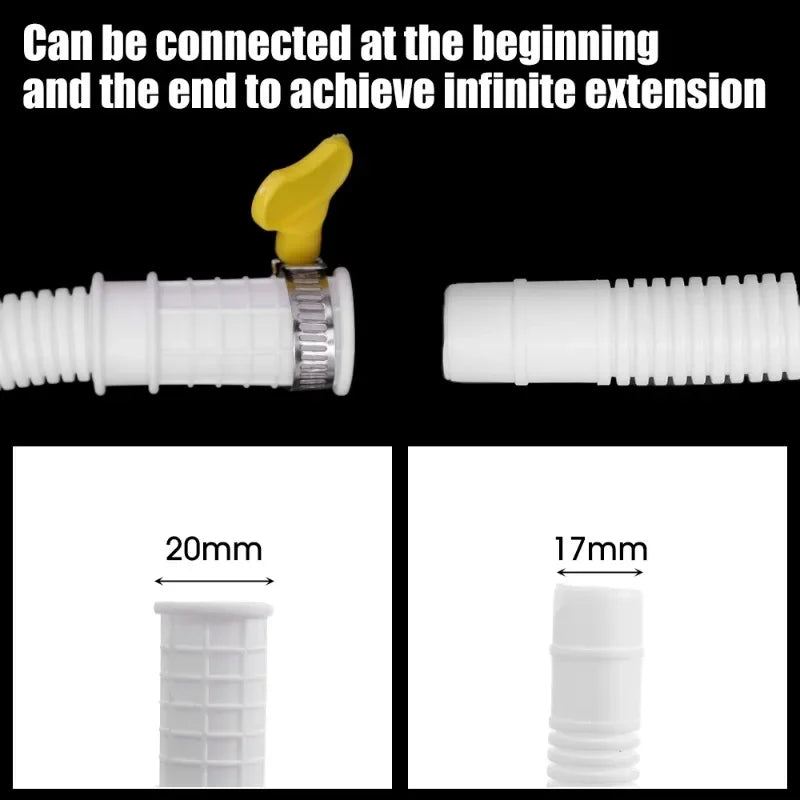 0.5/1/2/3M Washing Machine Draining Hoses Bendable Plastic Tube Faucet Extension Plumbing Hoses Air Conditioner Drain Hoses