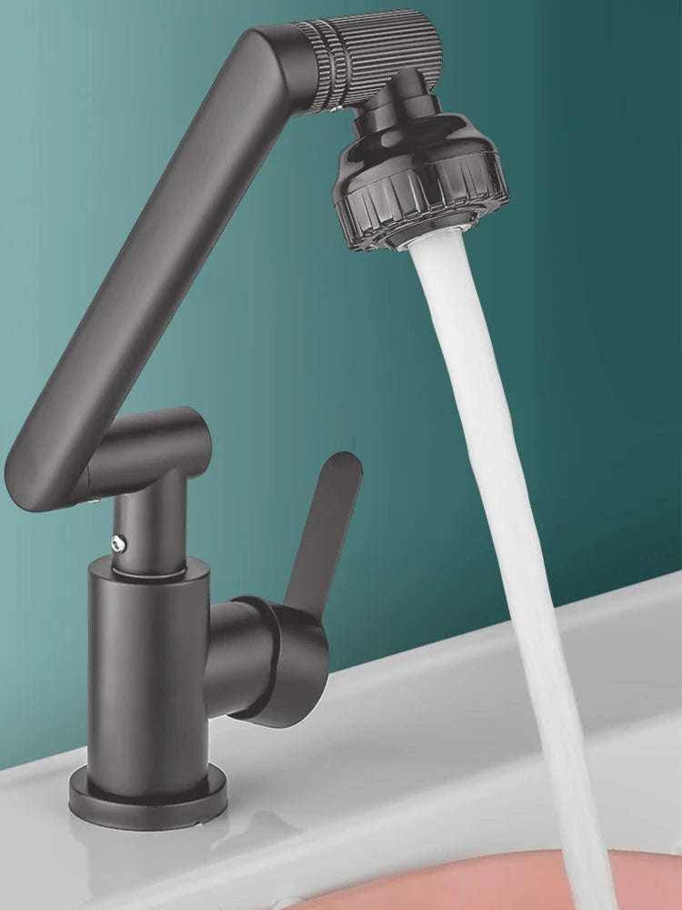 Bathroom Sink Faucet Basin Faucet 1080° Swivel Multifunction Cold and Hot Water Tap
