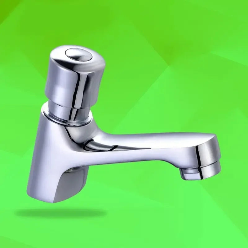 Basin Self Closing Water-saving Faucet Bathroom Basin Cold Water Faucet Delay Button Section Faucet