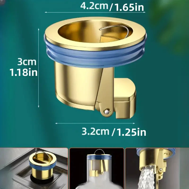 Floor Drain Core, All Copper, Odor Proof Core, Drain Guard Sewer Backflow Preventer