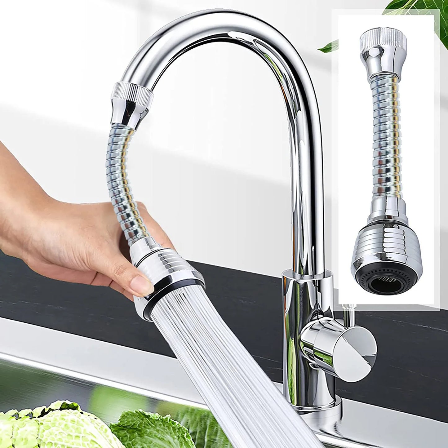 Sink Faucet Sprayer With Hose Tap Booster ,Diffuser Nozzle Rotatable Faucet