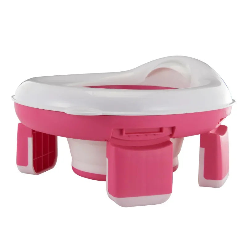 3 in 1 Travel Toilet Seat Foldable Children Potty with Bags Baby Pot Portable Silicone Baby Potty Training Toilet Seat