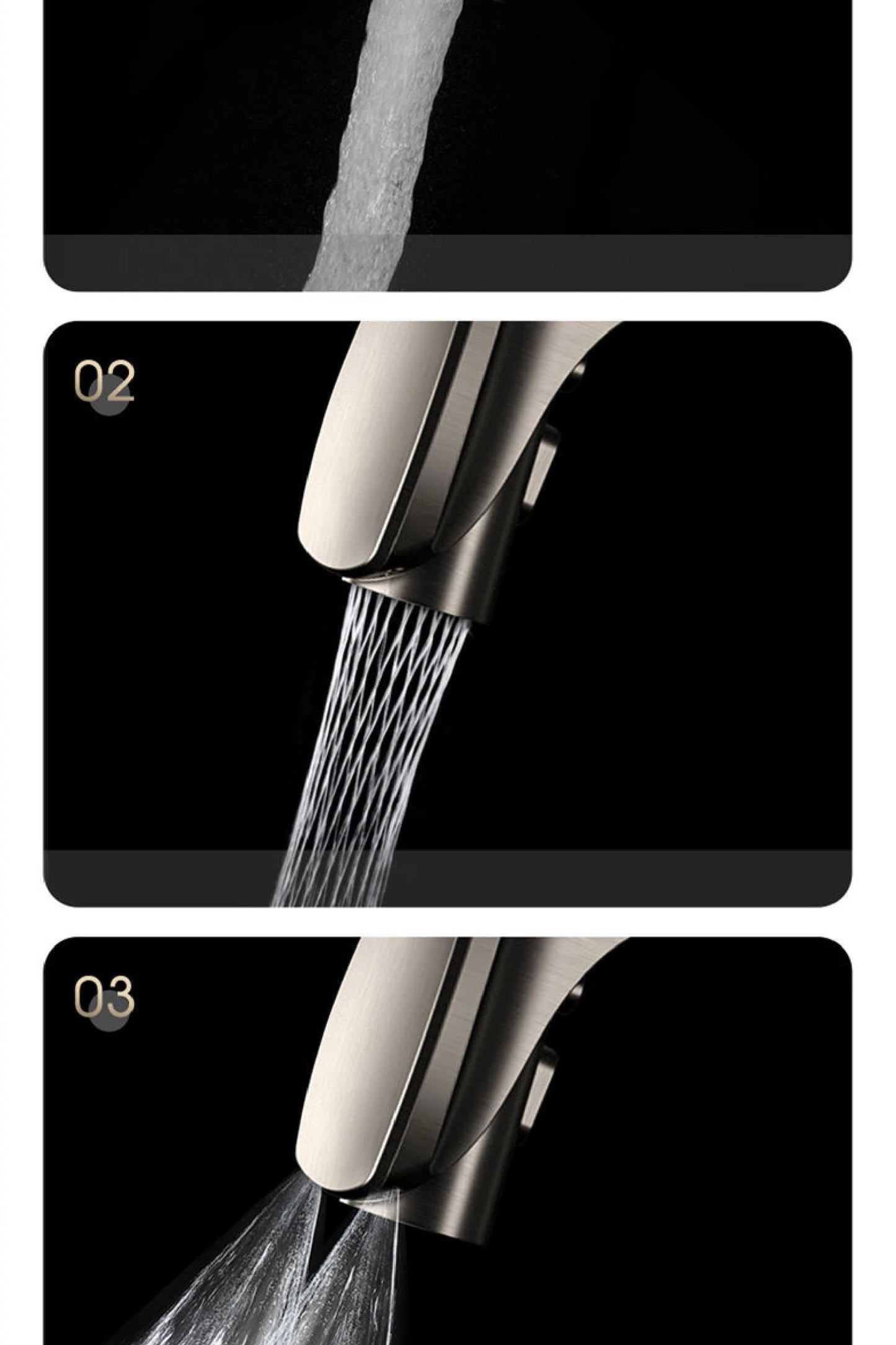 Luxury brass gun gray kitchen faucet Digital display Intelligent induction magnetic suction Pull-Out design Cold & hot sink Tap