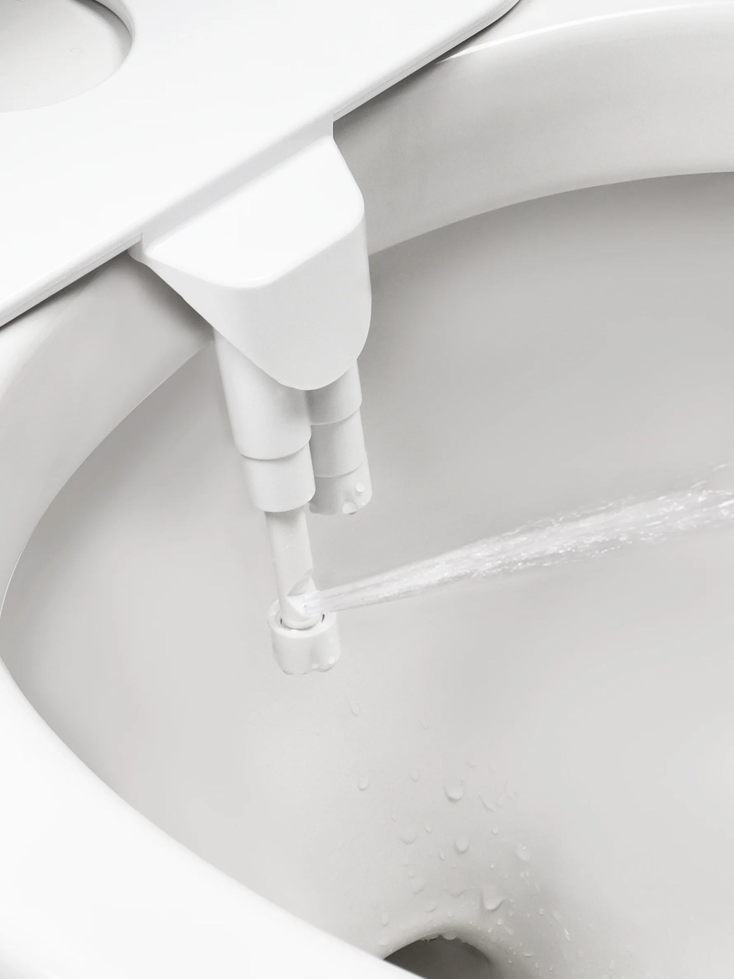 Button Bidet - Non-Electric Self Cleaning Dual Nozzle (Frontal and Rear Wash) Fresh Water Bidet Toilet Seat Attachment