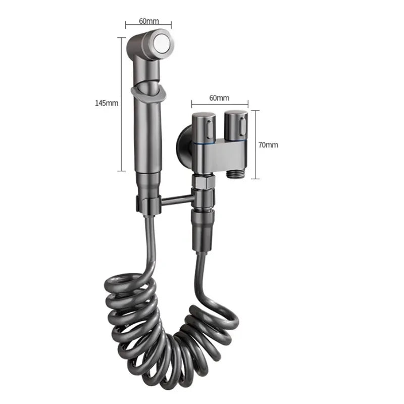 All-copper handheld toilet sprayer, bidet faucet,