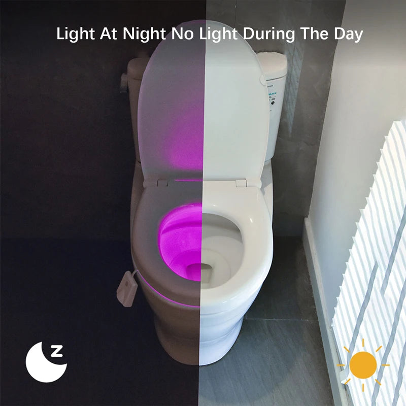 Motion Sensor Toilet Night Light 8-Color Changes