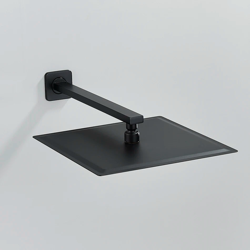 Rainfall Shower Head 8"/10"/12" Square Bathroom Ultrathin . Wall Mounted