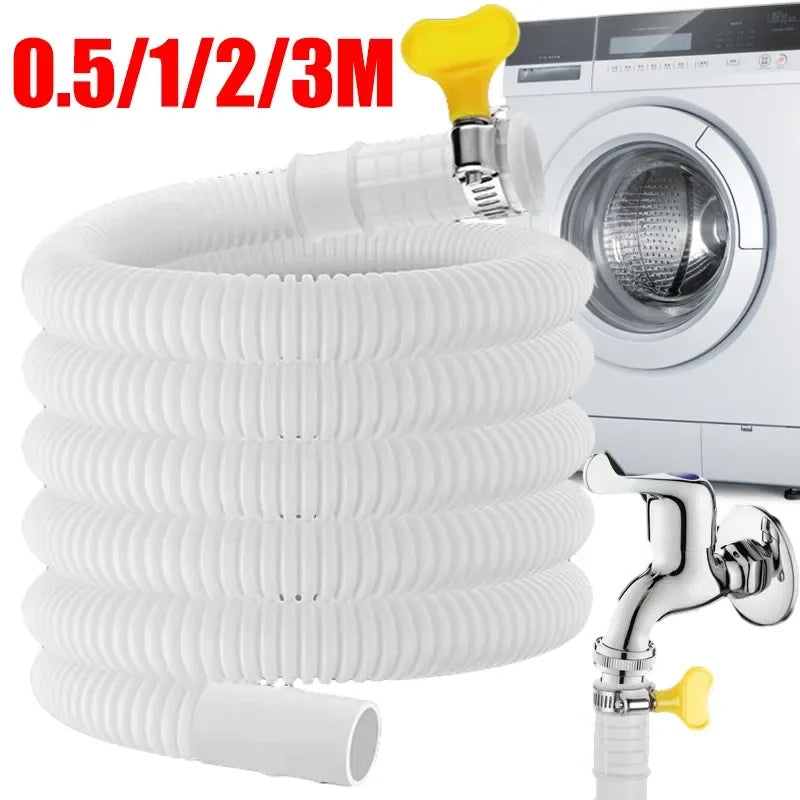 0.5/1/2/3M Washing Machine Draining Hoses Bendable Plastic Tube Faucet Extension Plumbing Hoses Air Conditioner Drain Hoses