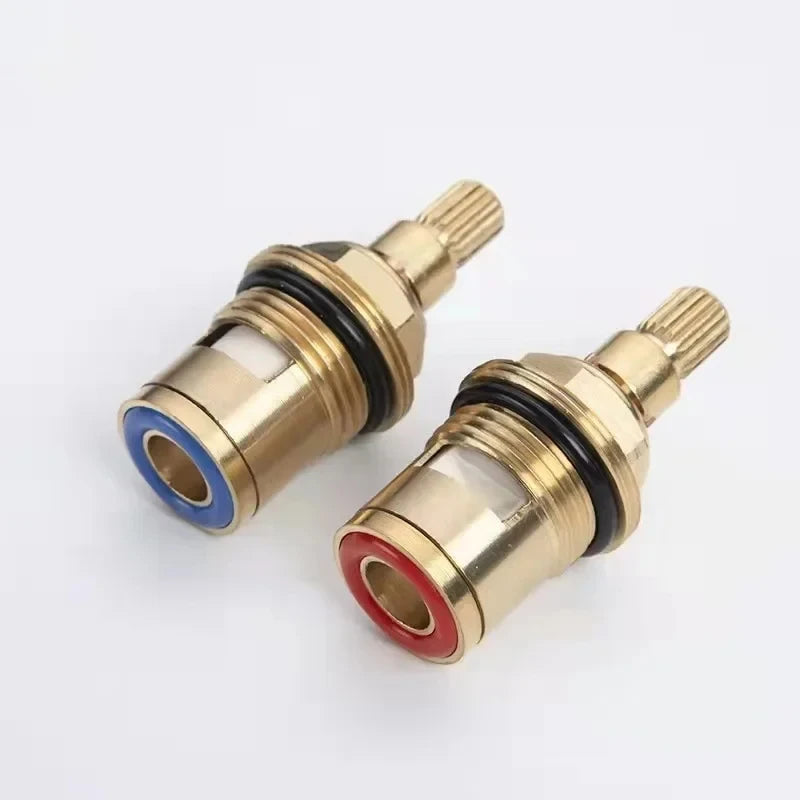 1/2pc Universal Replacement Tap Valves Brass Ceramic Disc Cartridge Inner Faucet Valve for Bathroom, Clockwise or Anti-clockwise