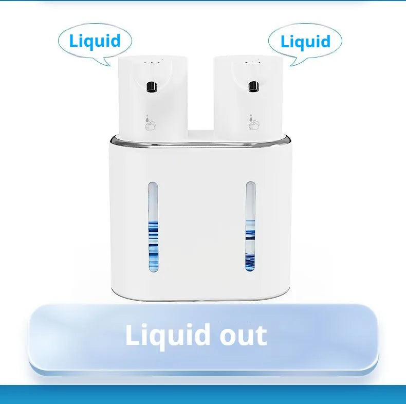 New large capacity automatic induction soap dispenser foam machine double head soap dispenser wall mounted hand sanitizer