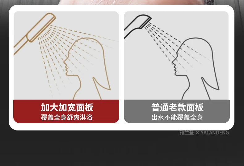 15CM Big Panel High Pressure Shower Head With Filter 3 Modes