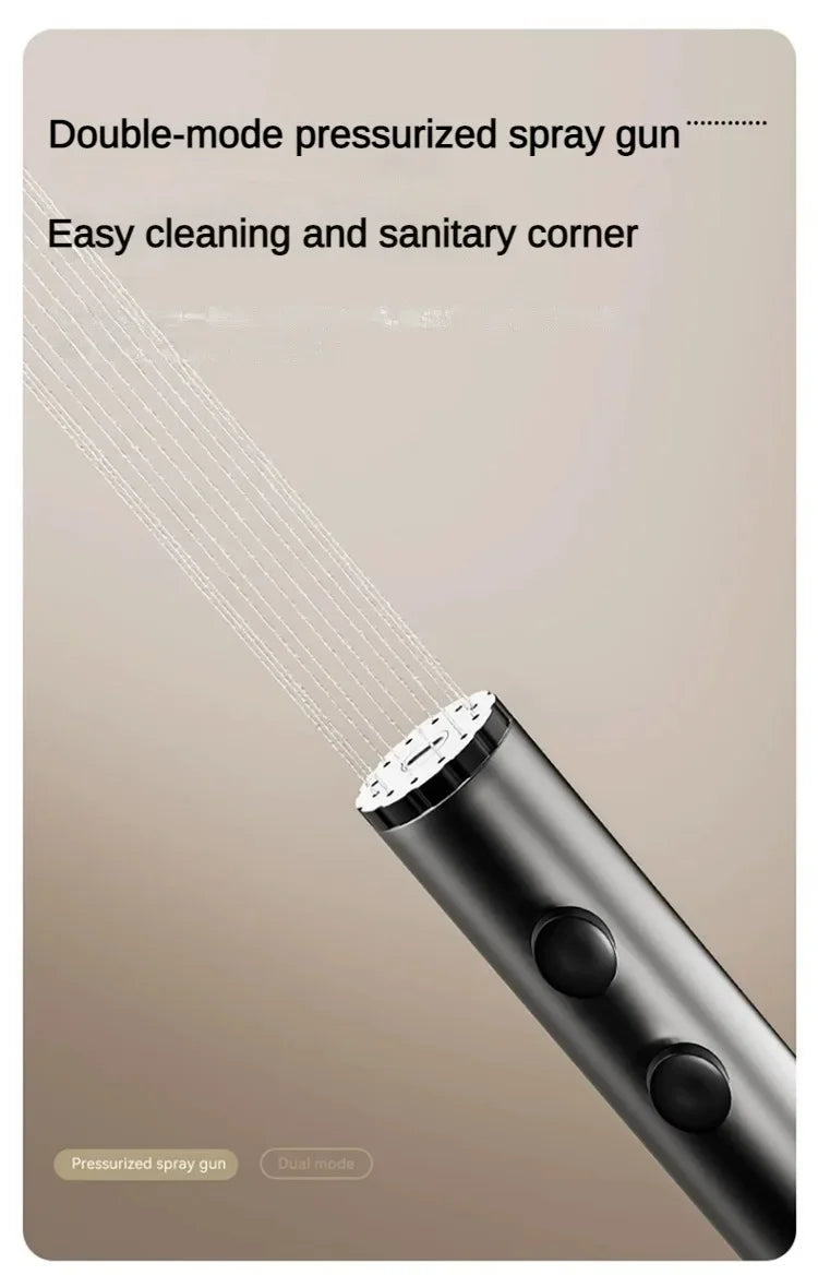 Grey shower Set Four-Function Smart Digital Display Shower System Rainfall Pressurized Wall-mounted Piano Key