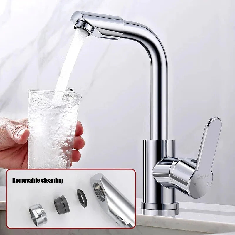 Bathroom faucet washbasin hot cold water 2-in-1 sink washbasin universal faucet