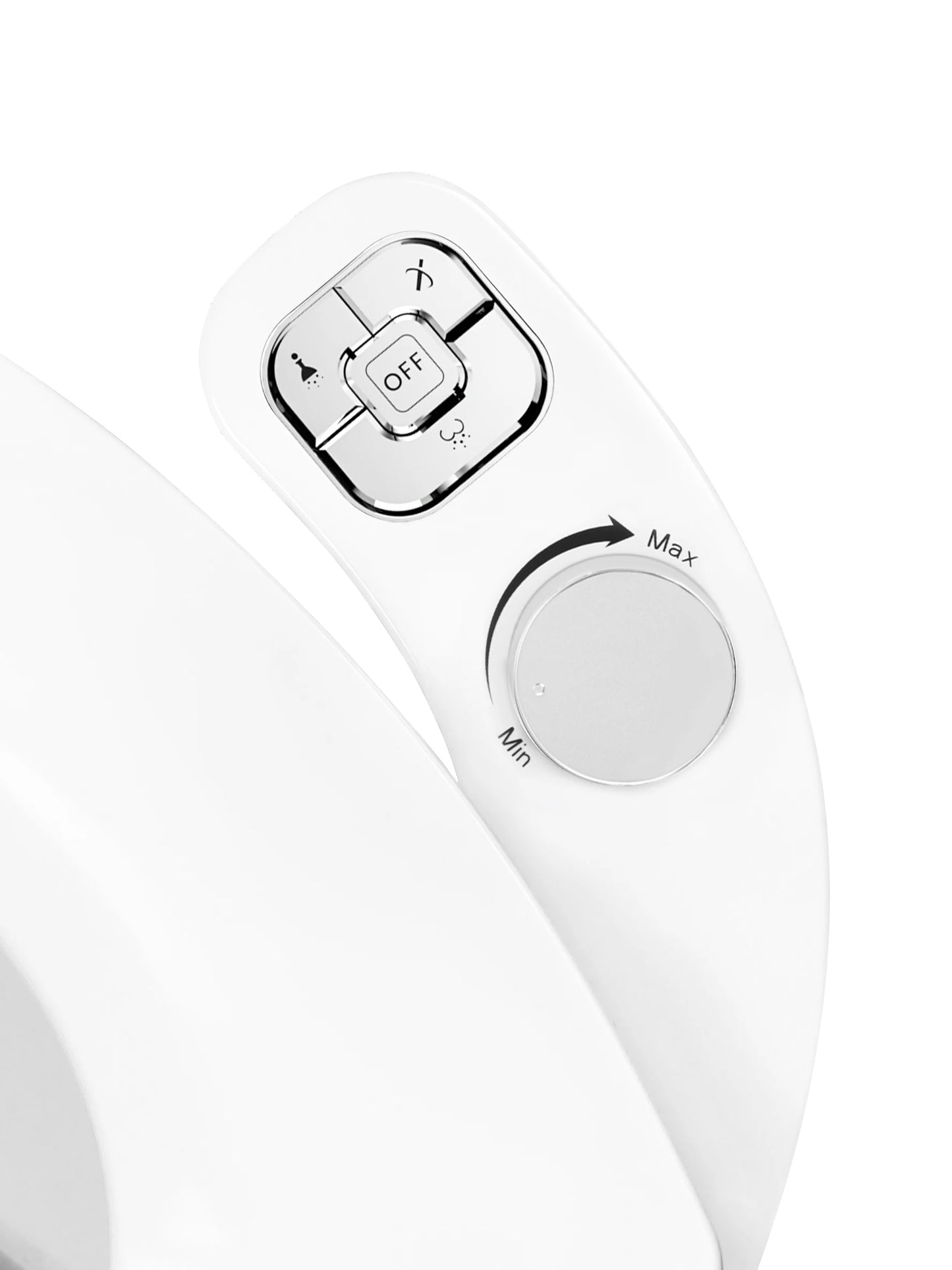 Button Bidet - Non-Electric Self Cleaning Dual Nozzle (Frontal and Rear Wash) Fresh Water Bidet Toilet Seat Attachment