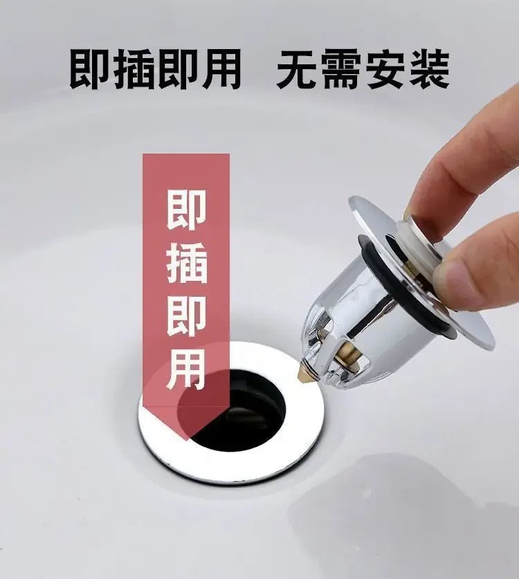 Leak Proof Toilet Washbasin Accessory Press Type Deodorizing Plug