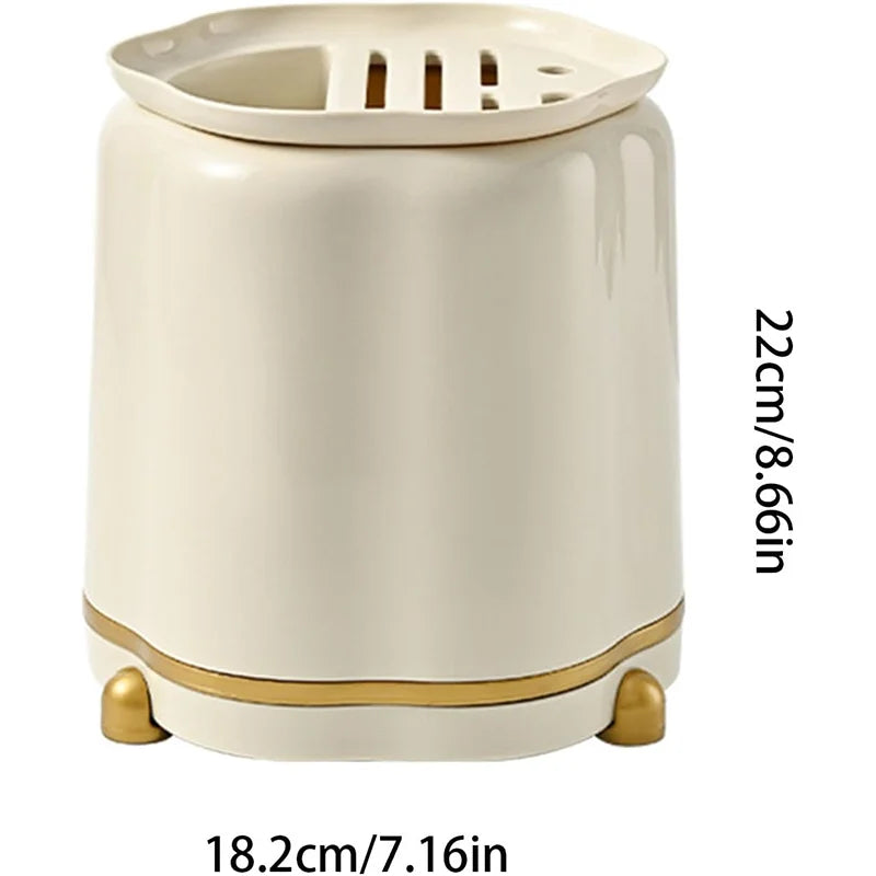 Kitchen Rotary Storage Knife Holder Cream Wind Multifunctional Storage Tool Holder Issued for Home Storage