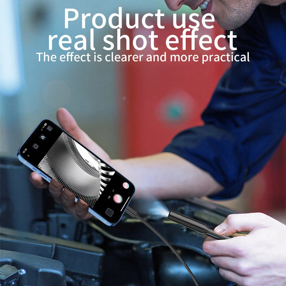 Industrial Endoscope Camera for iOS System HD 960P Waterproof Inspection Sewer Borescope Camera