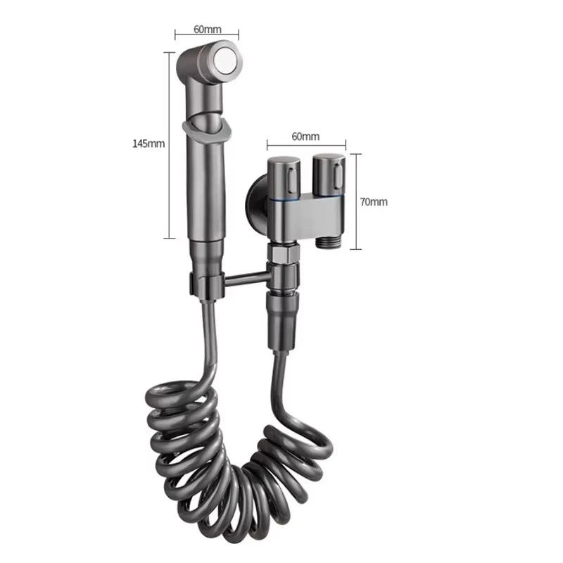 All-copper handheld toilet sprayer, bidet faucet,