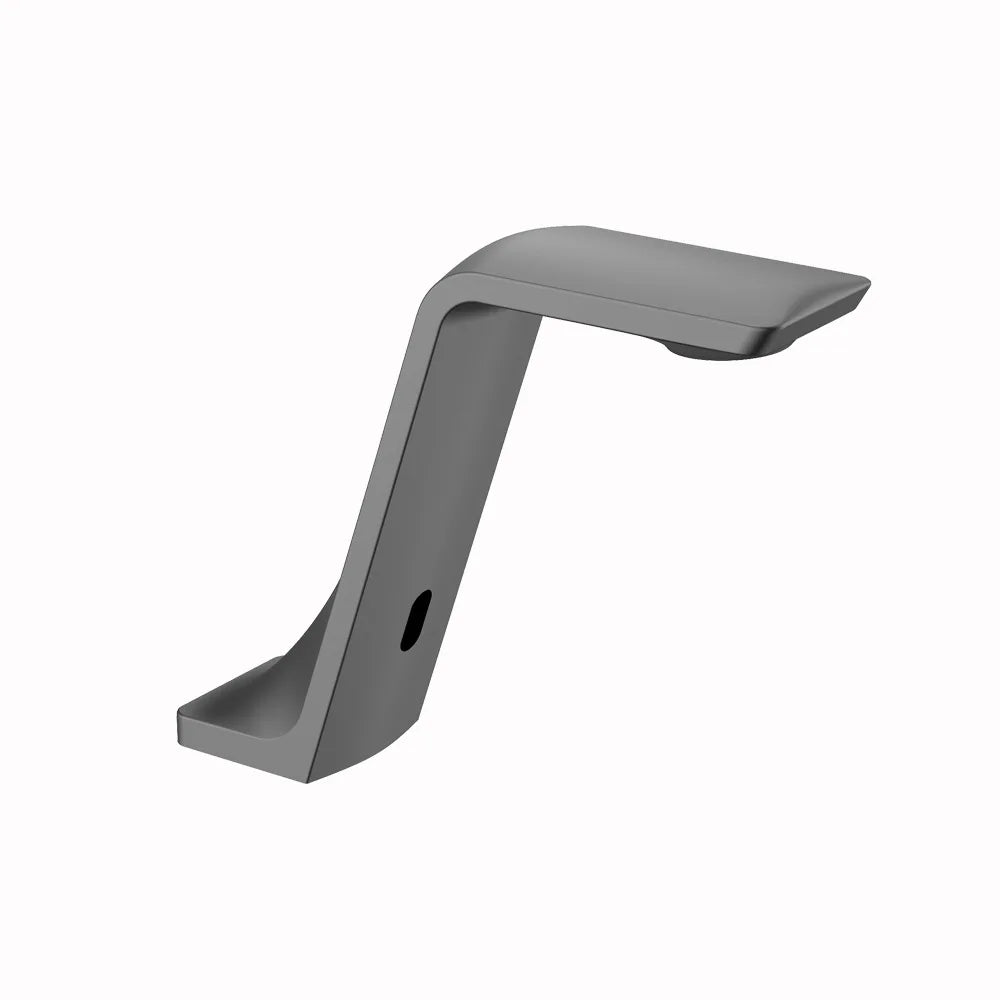 Gun Gray Brass Automatic Touchless Bathroom Basin Faucet Smart Infrared Motion Sensor Single Cold Hand Washing Basin Tap l