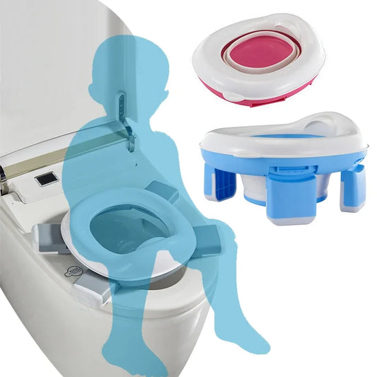 3 in 1 Travel Toilet Seat Foldable Children Potty with Bags Baby Pot Portable Silicone Baby Potty Training Toilet Seat