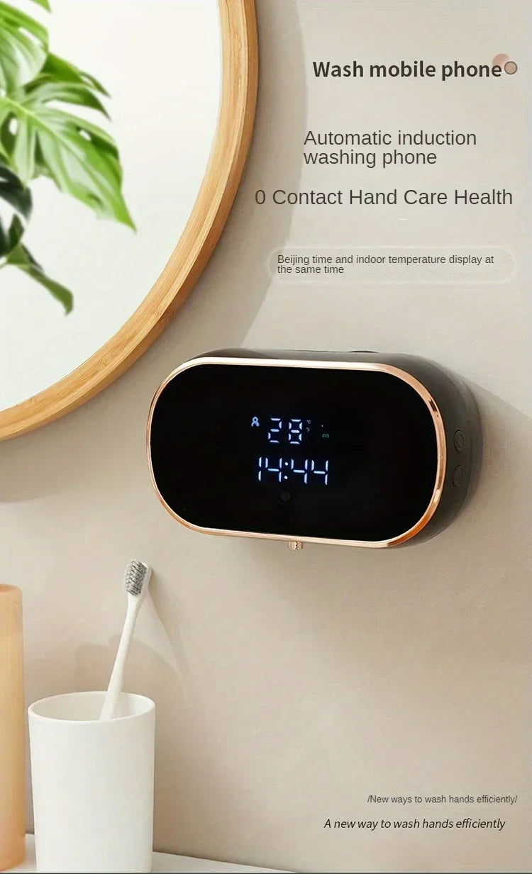 Intelligent Wall Mounted Sensing Soap Dispenser with Non-contact Infrared Bubbles Suitable for For Bathroom Smart Washing Hand