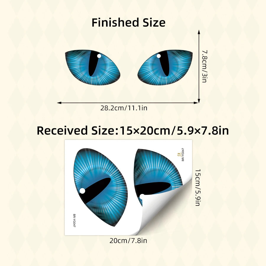 Luminous Blue Eye Wall Decals - Glow In Dark Toilet Stickers