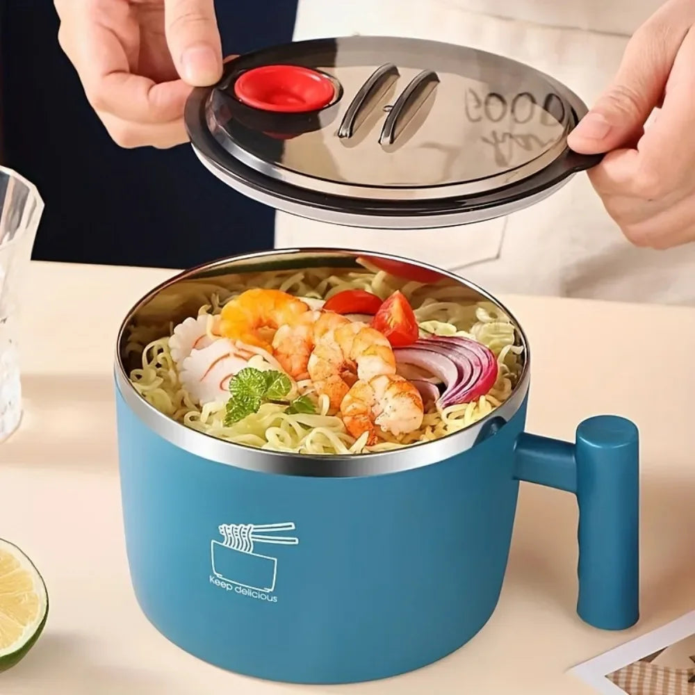 Ramen Bowl, Lunch Container,1000ml Large Thai Soup Bowls, Tableware with Phone Stand